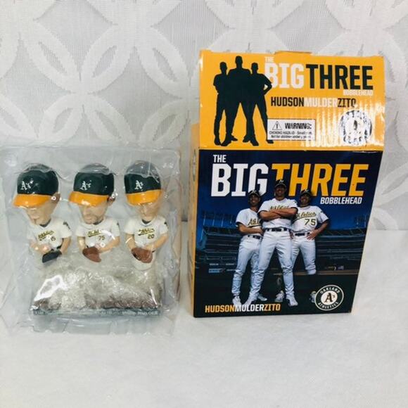 Oakland A's Big Three Bobblehead ft. Hudson, Zito, and Mulder SGA 8/17/18 - Picture 2 of 7